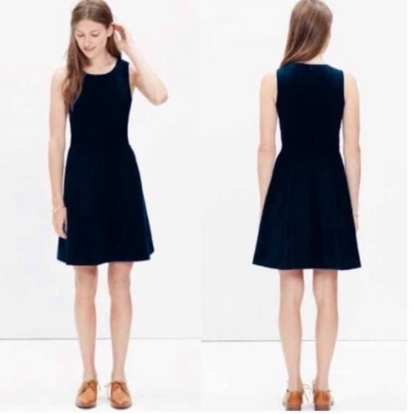 Madewell Dresses & Skirts - Madewell Adore Fit-and-Flare Navy Blue Dress Size 12